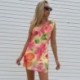 A Perspective of the New Summer 2021 Female Printed Coloured Screen woman dress  punk rave dress