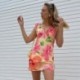 A Perspective of the New Summer 2021 Female Printed Coloured Screen woman dress  punk rave dress